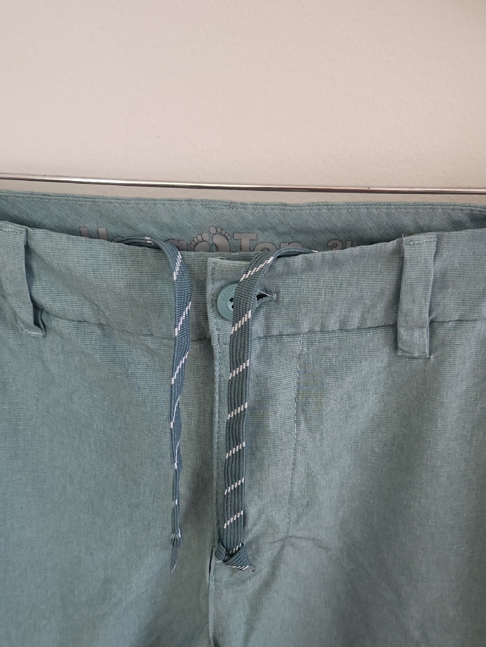 Hang Ten Men's Casual Drawstring Shorts in Sage Green Size 34 - Picture 2 of 7